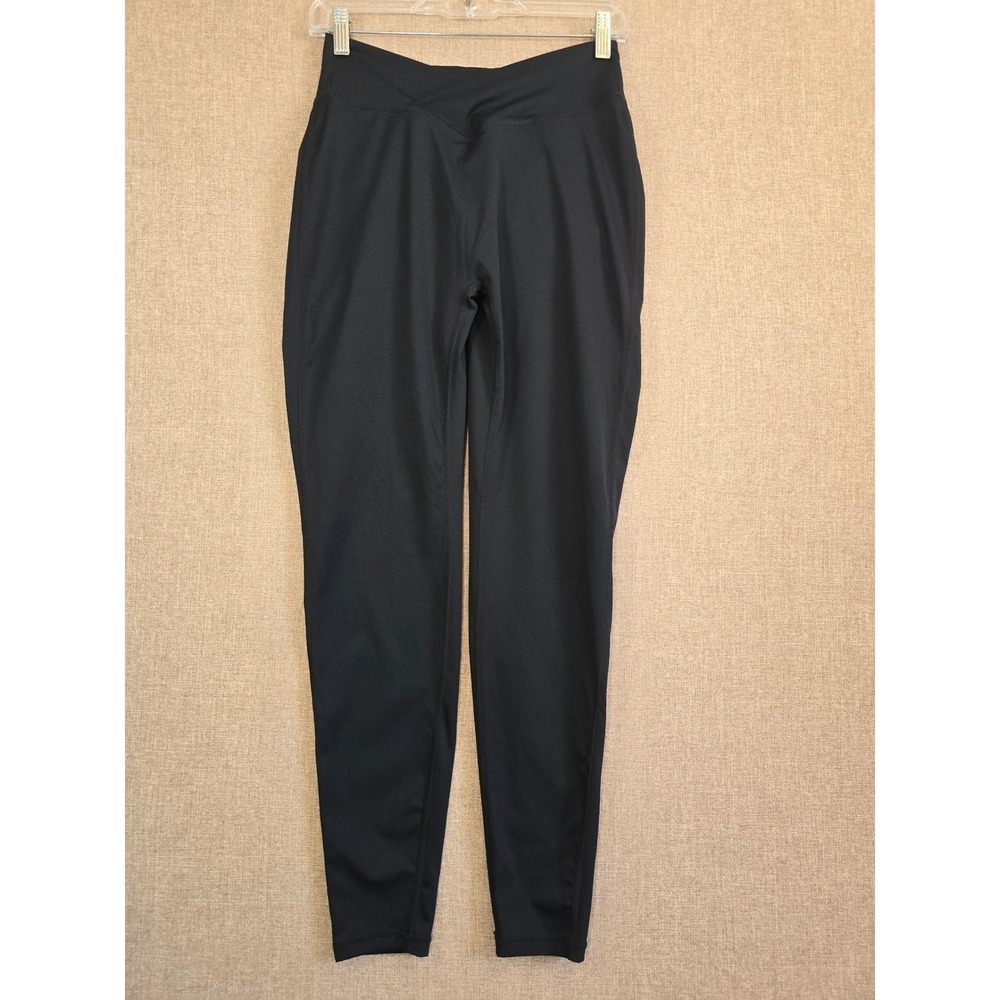 Yeoreo Womens Crossover V Waist Leggings Black High Rise Athletic Pants Size XL